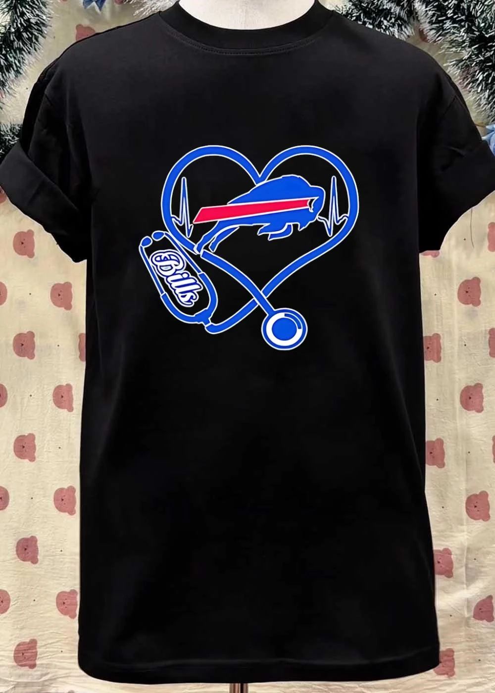 Bills Heartbeat Stethoscope Medical Care Bills T-Shirt