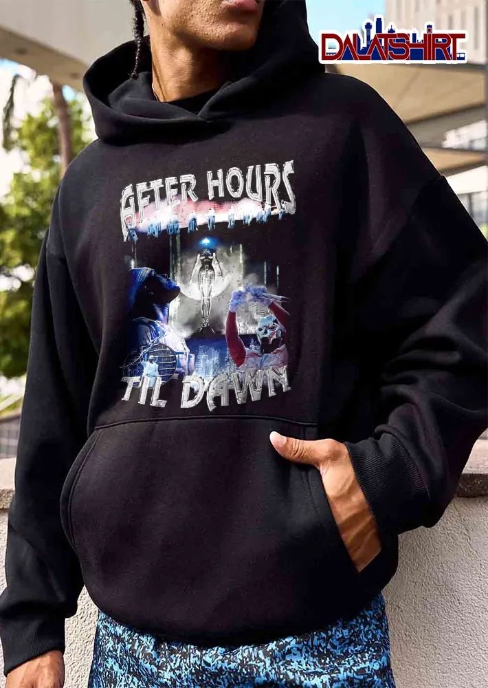 After Hours Til Dawn Performer Masked Singer Chrome Robot City Skyline Bootleg Collage shirt