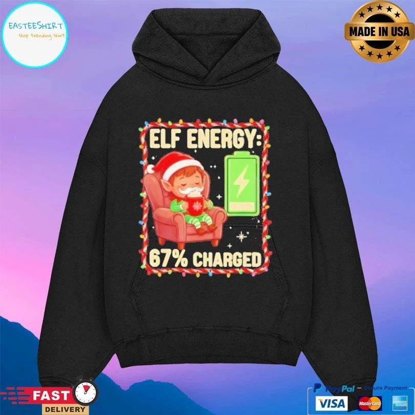 Elf Energy 67 Percent Charged Christmas 2025 T-shirts