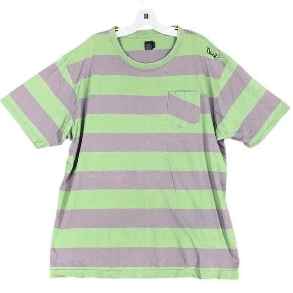 Oneill Shirt Mens XXL Green Striped Cotton Surfing Surfer Beachy  Skater Casual