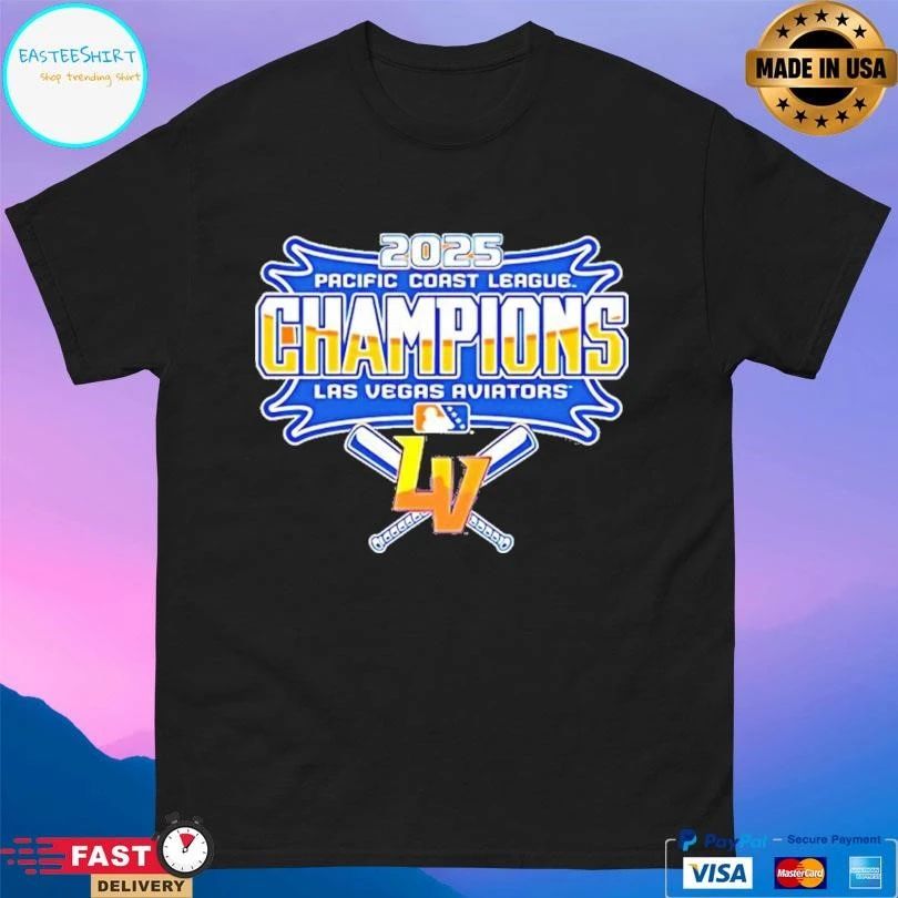 Las Vegas Aviators 2025 Pacific Coast League Champions LV T-shirts