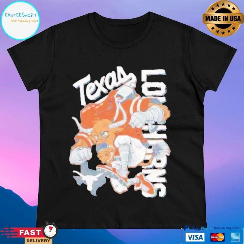 Texas Orange Texas Longhorns Sketched Mascot T-shirts
