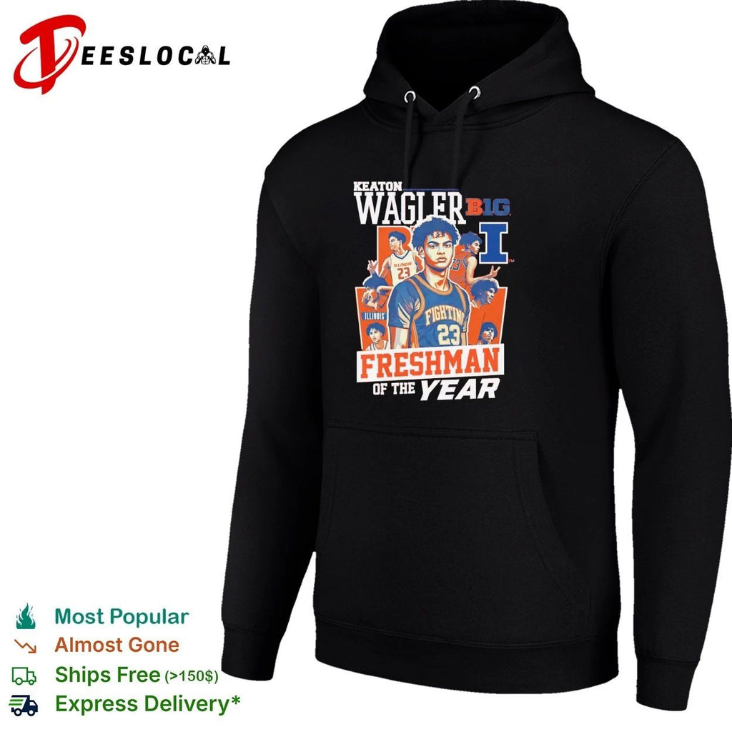 Keaton Wagler Illinois Fighting Illini Freshman of the Year T-shirt