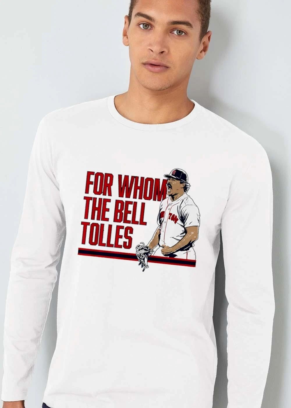 For Whom The Bell Tolles Cheering Pitcher Mustache Baseball Glove Illustration shirt