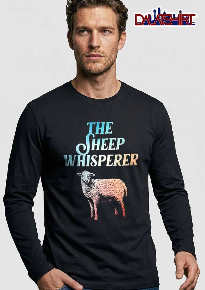 The Sheep Whisperer Standing Woolly Animal Gradient Color Glow shirt