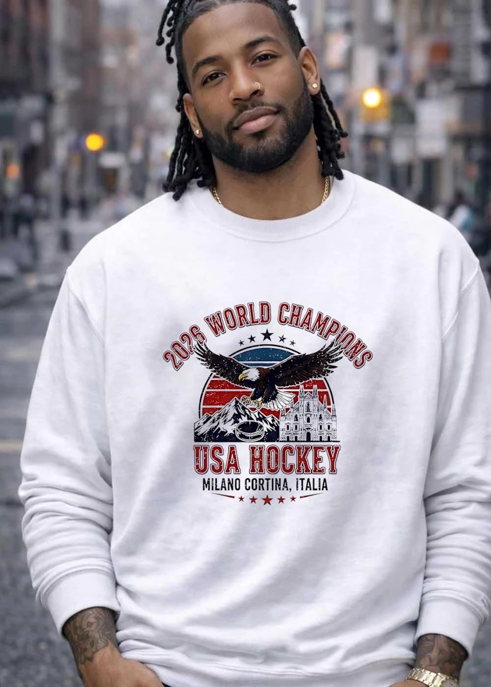 USA Hockey Milano Cortina 2026 World Champions Hockey T-Shirt