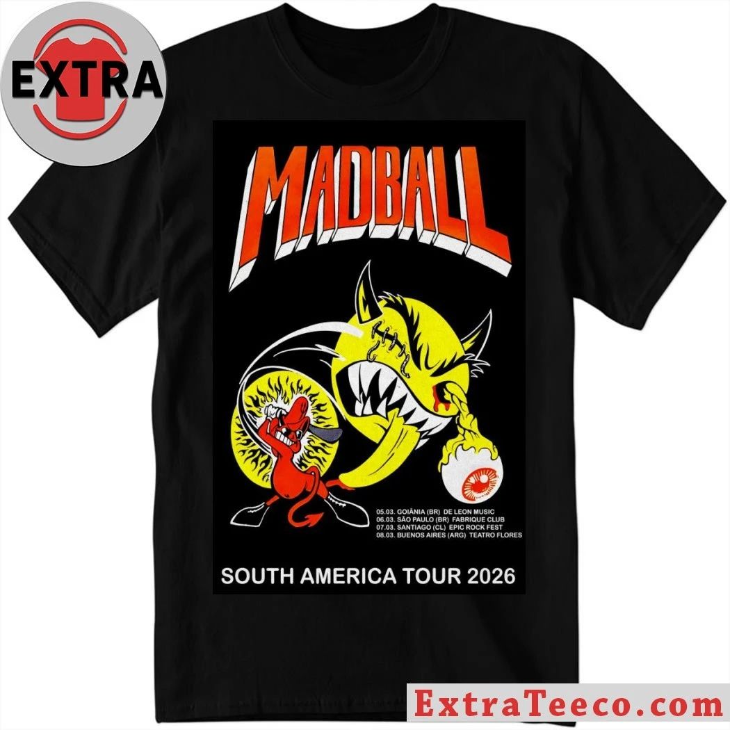 Original Madball Poster Tour South America 2026 Shirt