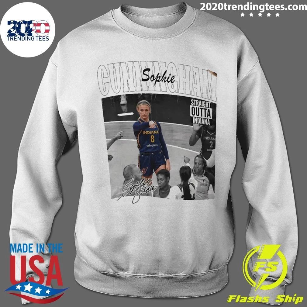 Sophie Cunningham Wnba Signature Point God Straight Outta Indiana Shirt