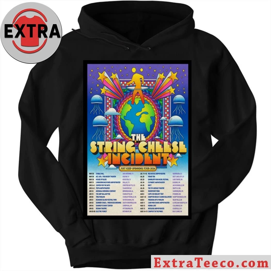 The String Cheese Incident Just Keep Spinning 2026 Shows Poster Shirt