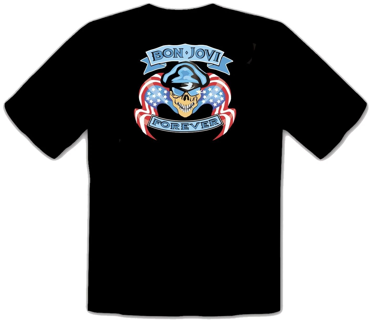 Bon Jovi Forever Rock Music Logo BLACK T-Shirt - 550