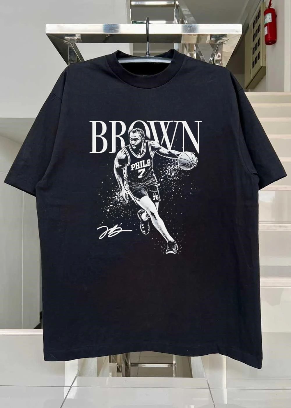 Jb Brown Dribbling Basketball Phila 76ers Shirt