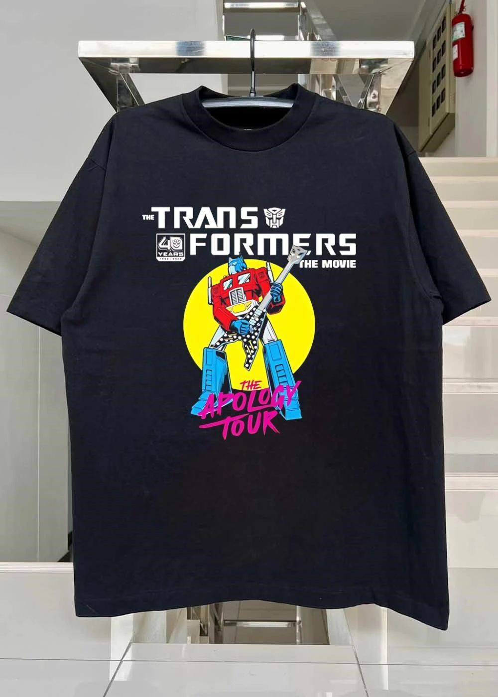 40 Years The Transformers The Movie The Apology Tour Optimus Prime T-Shirt