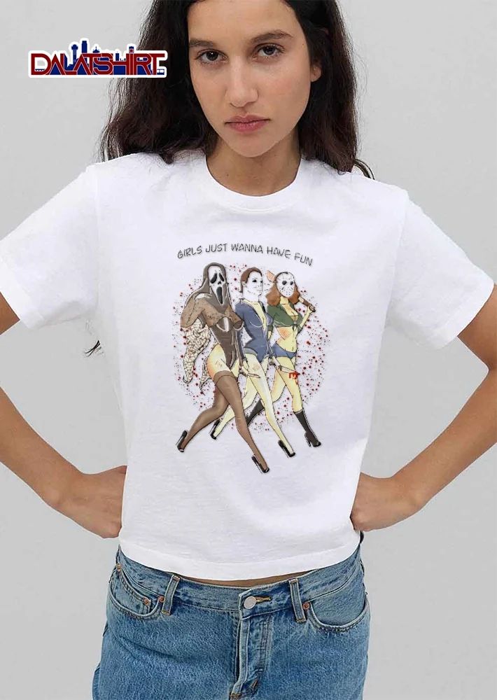 Ghostface Scream Michael Myers Halloween Jason Voorhees Friday The 13th Just Wanna Have Fun shirt
