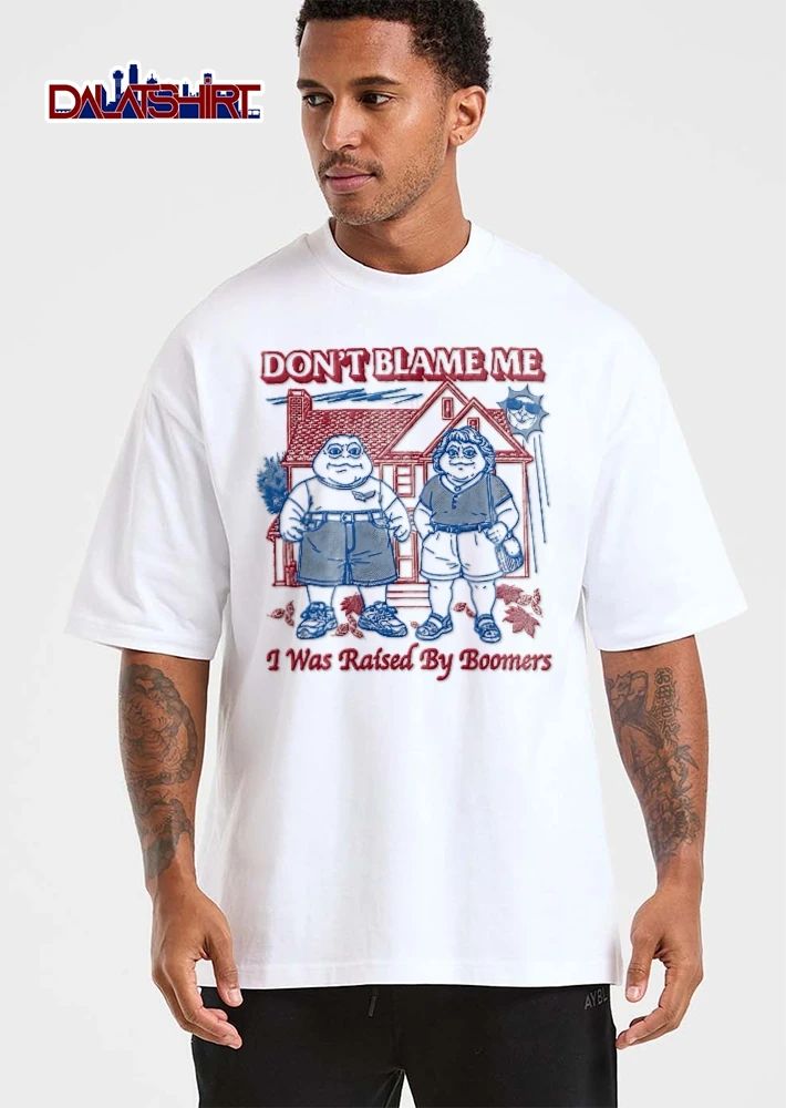 Dont Blame Me I Was Raised By Boomers Earl And Fran Sinclair Dinosaurs Suburban House Cartoon shirt