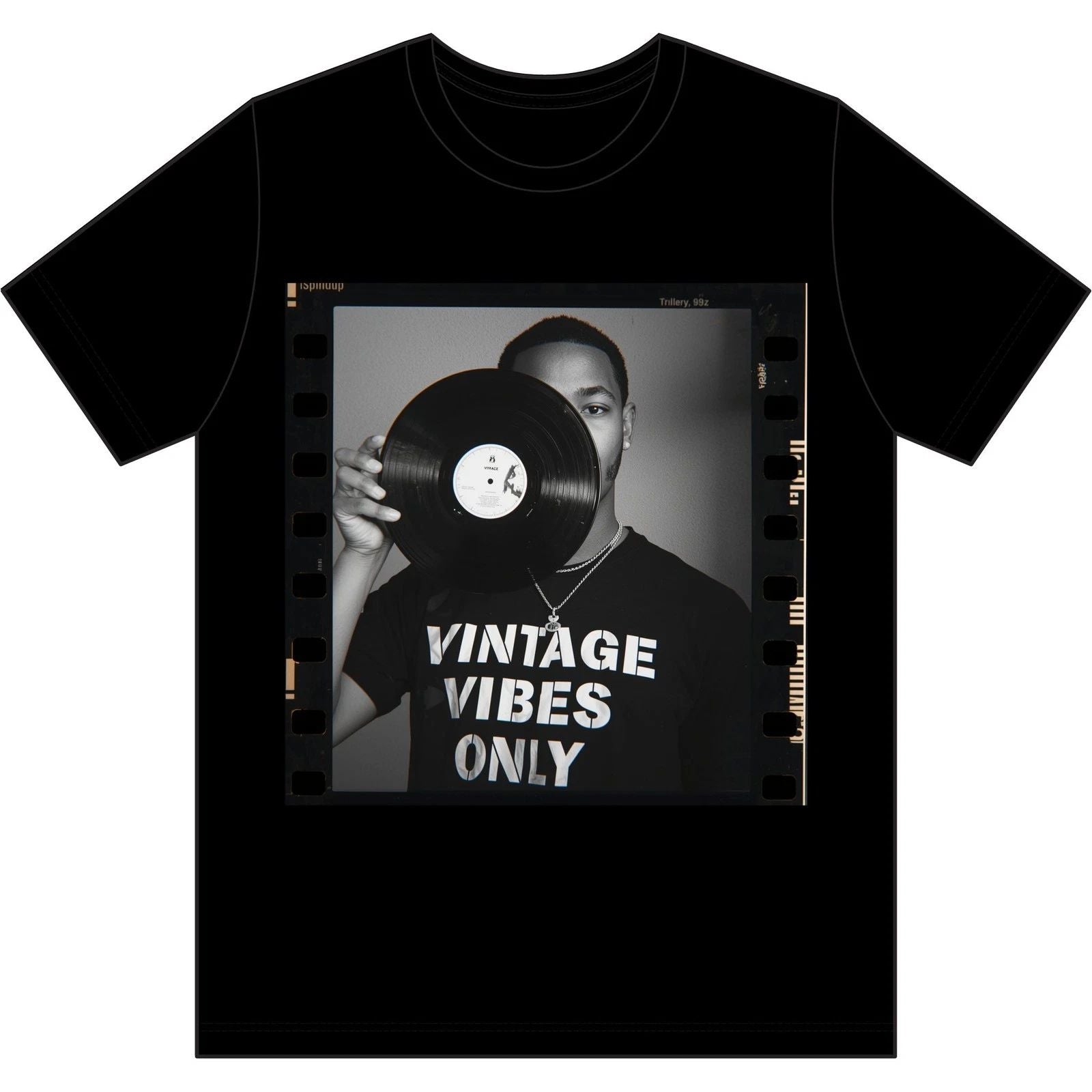 Vintage Vibes Only Record Player T-Shirt | Retro Vinyl Tee