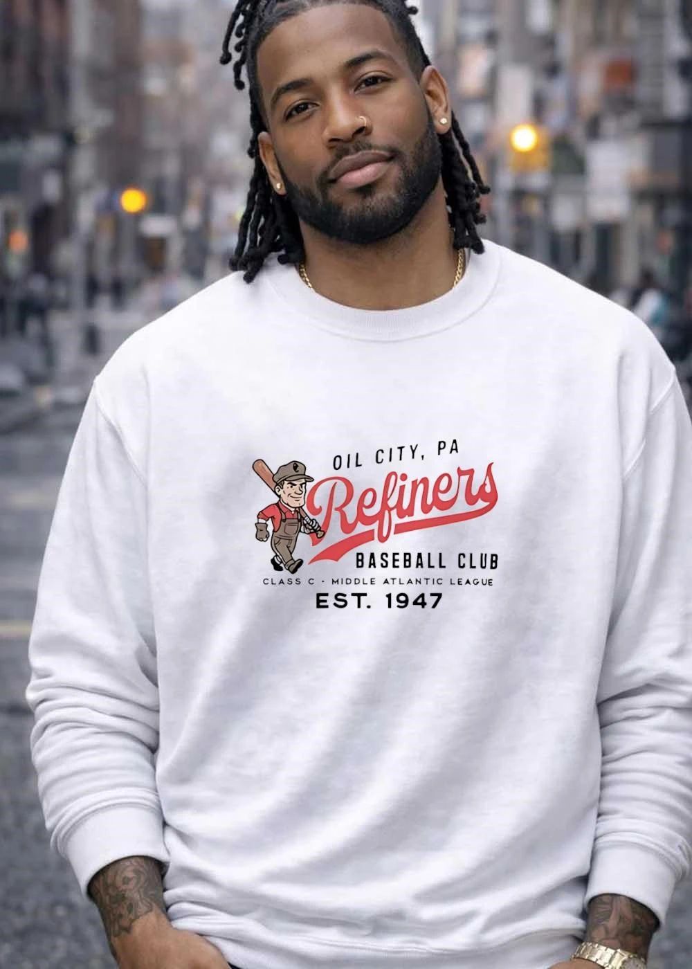 Class C Middle Atlantic League Oil City PA Refiners Baseball Club Est 1947 Shirt