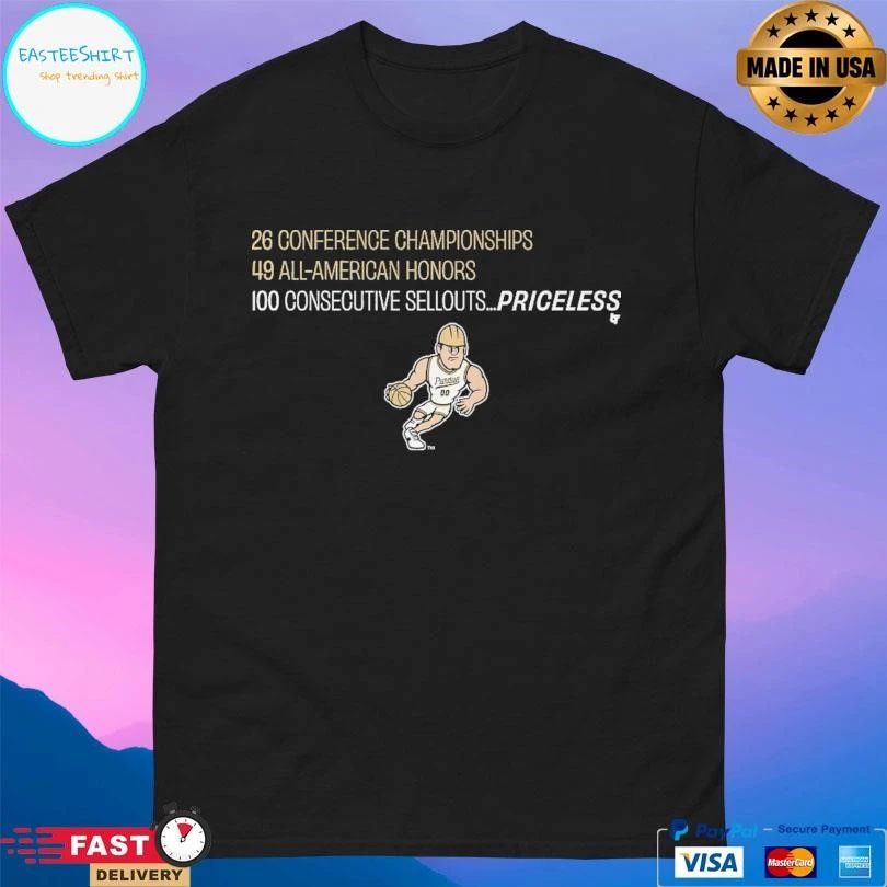 Purdue Boilermakers Men’s Basketball 26 Conference Championships 49 All-American Honors 100 Consecutive Sellouts Priceless T-shirts