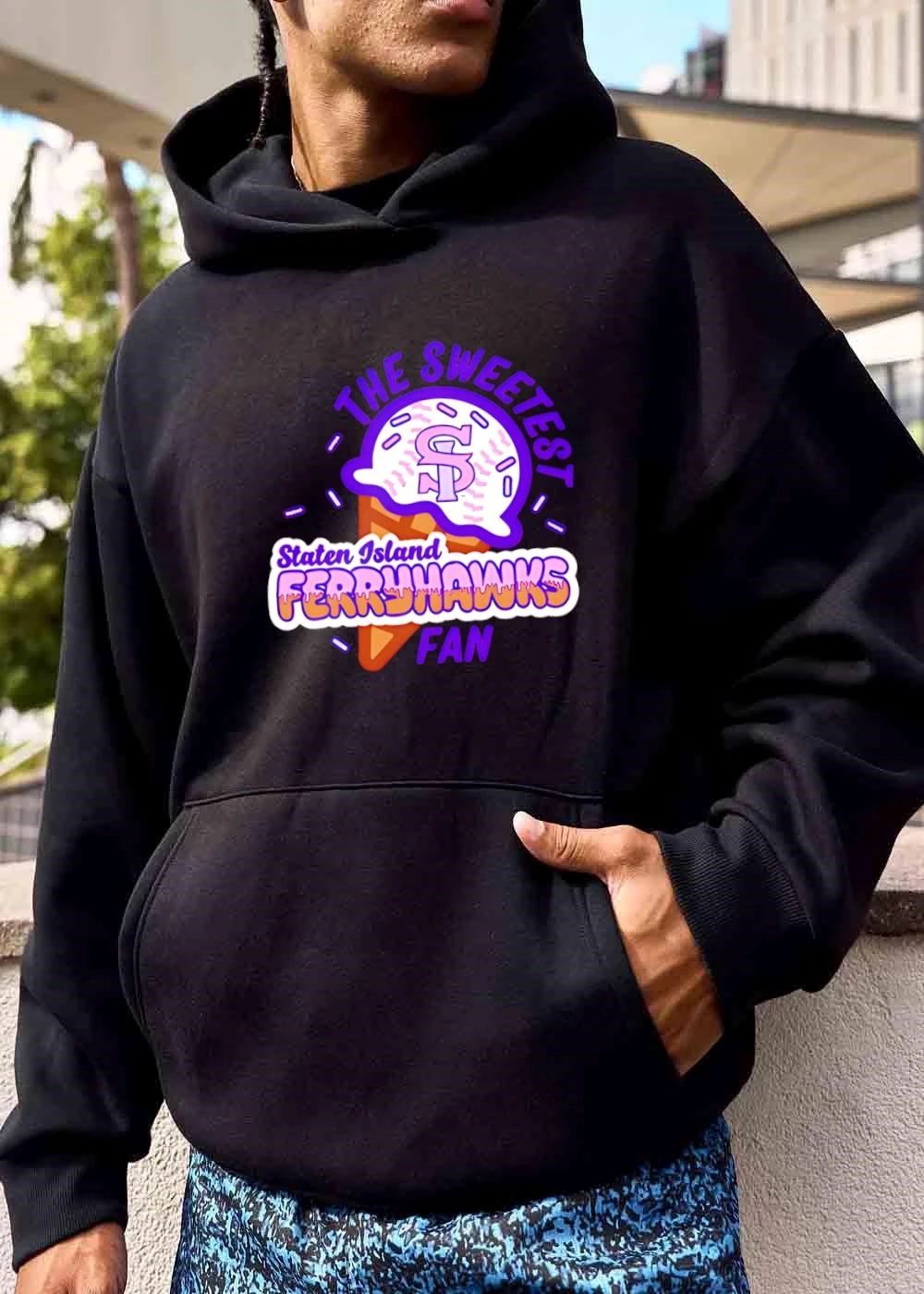 Staten Island Ferryhawks The Sweetest Fan Ice Cream Cone Baseball shirt