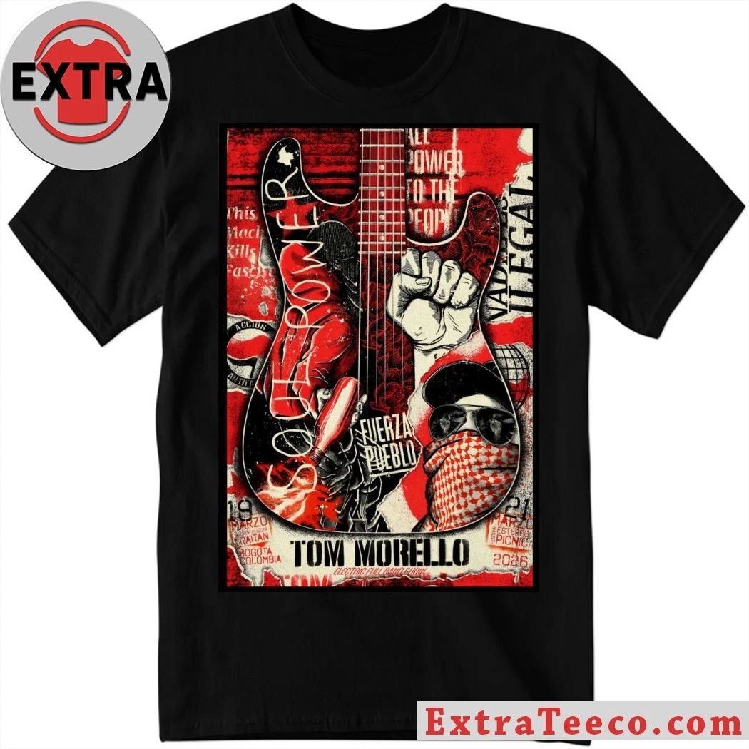Tom Morello Mar 21 2026 Parque Simón Bolívar in Bogotá Colombia Poster Shirt