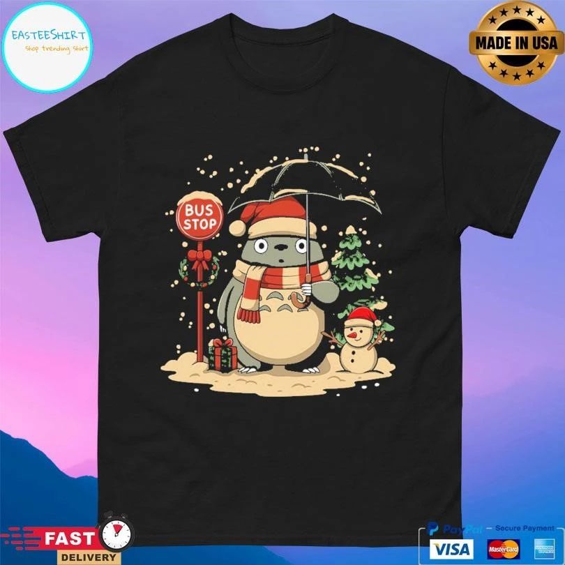 Totoro Winter Bus Stop T-shirts