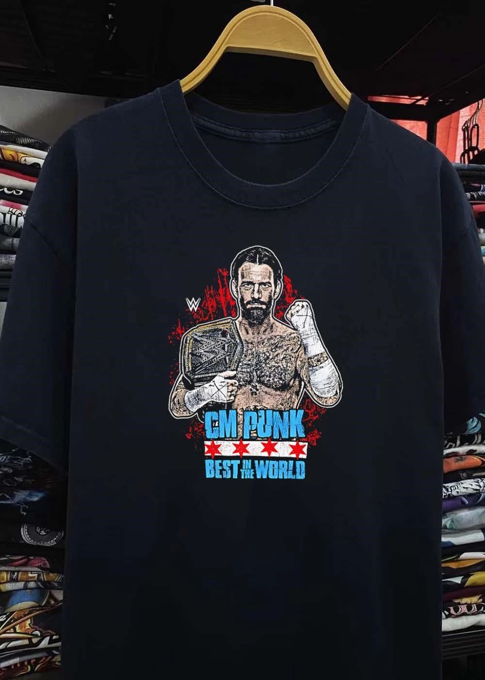 CM PUNK Best in the World Chicago Stars Wrestling shirt