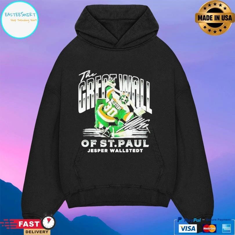 Minnesota Wild The Great Wall Of St Paul Jesper Wallstedt T-shirts