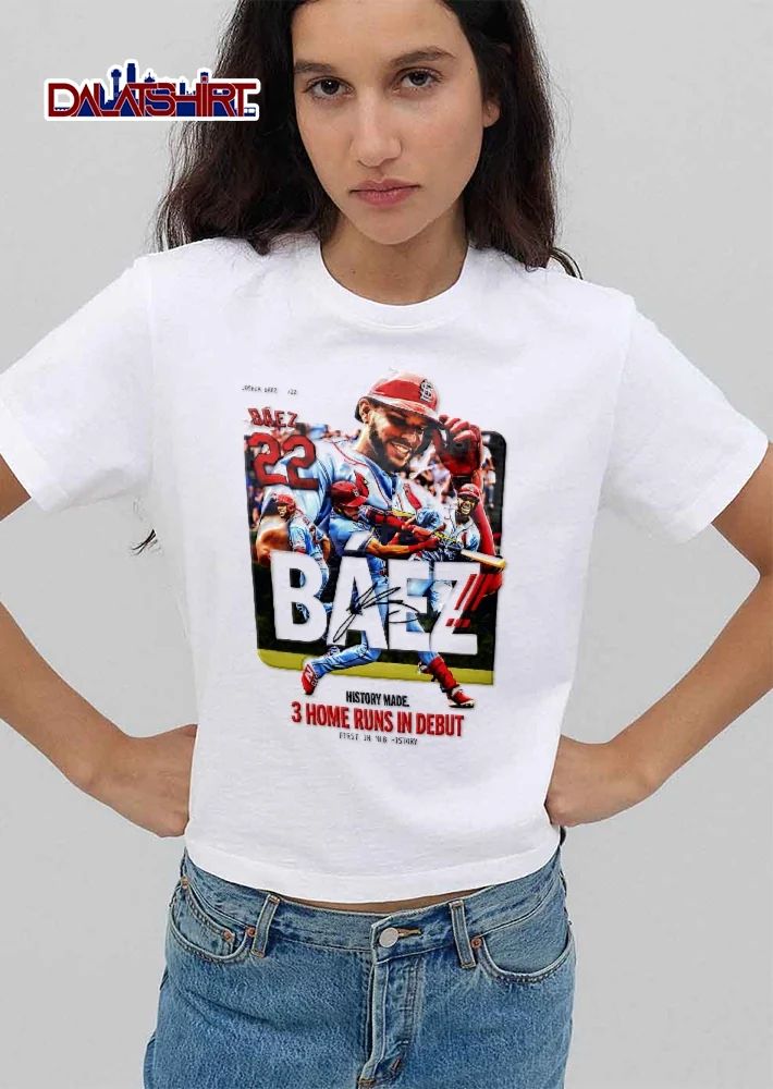 St Louis Cardinals History Made 3 Home Runs In Debut First MLB Joshua Baez Player Photo Collage shirt