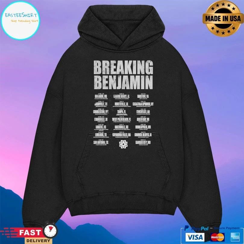Breaking Benjamin Bold Tour Date T-shirts
