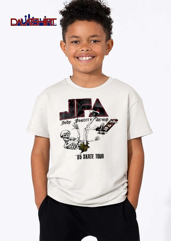 Jfa Jody Fosters Army 85 Skate Tour Skeleton Skateboard Trick Distressed shirt