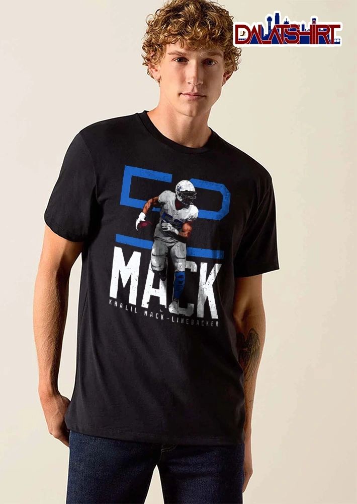 52 Mack Khalil Linebacker Football Player Running Ball Cutout shirt