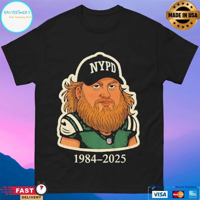 Nypd Legend Nick Mangold Cartoon New York Jets Tribute 1984 2025 Football T-shirts