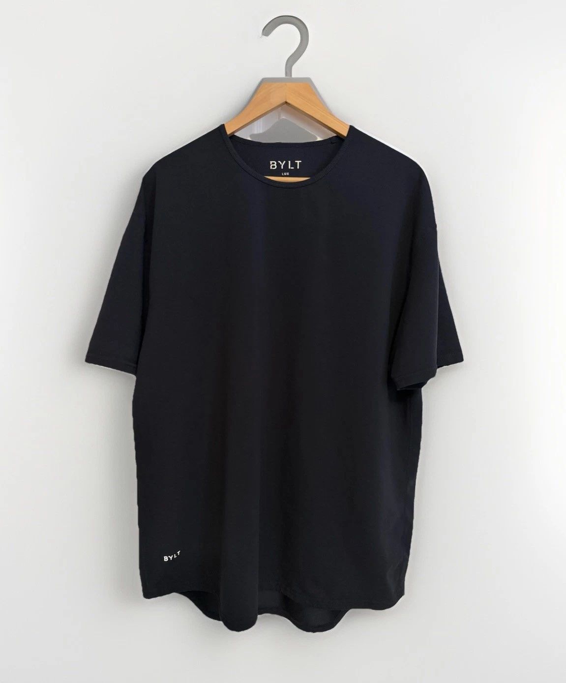 BYLT Lux Shirt Mens XXL Black Curved Hem Premium Basics Tee T-Shirt Classic
