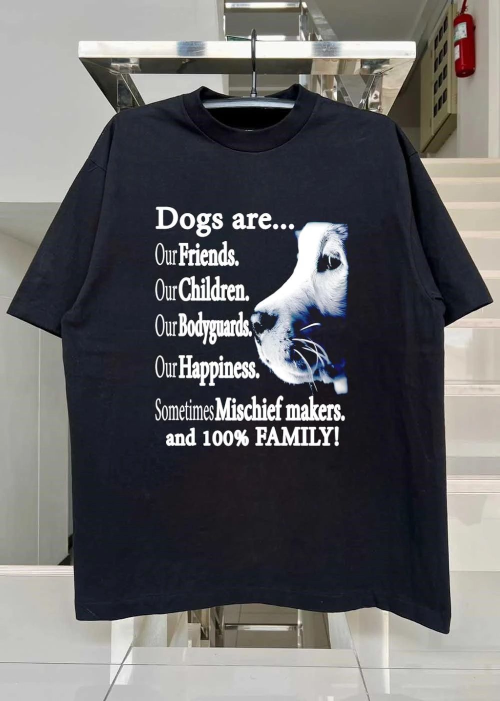 Dog Lover Apparel Dogs Are Friends Children Bodyguards Happiness Mischief Family Shirt