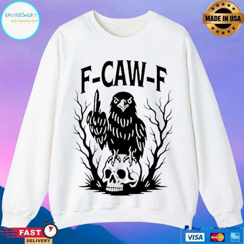 F Caw F Gothic Raven Middle Finger T-shirts