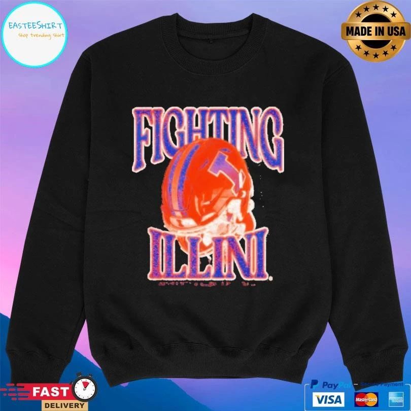 Fighting Illinois Football Helmet T-shirts