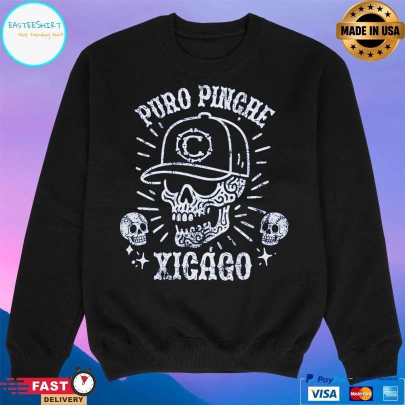 Puro Pinche Xicago Beisbol Skull T-shirts