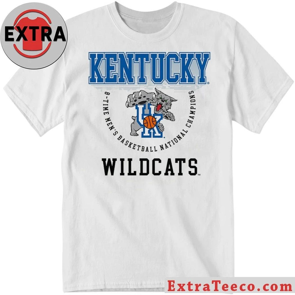Original Kentucky Wildcats 8 Time Men’s Basketball National Champions Banner Legacy Basketball Logo Shirt