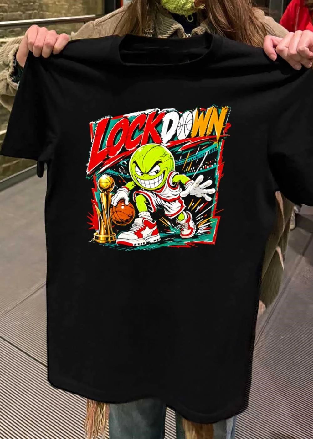 Lockdown Basketball Champion Mascot Dribbling Ball Sports Shirt