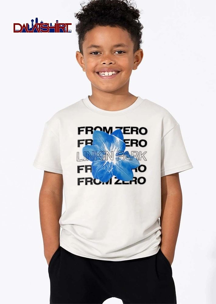 Linkin Park From Zero Bright Blue Flower Petals shirt