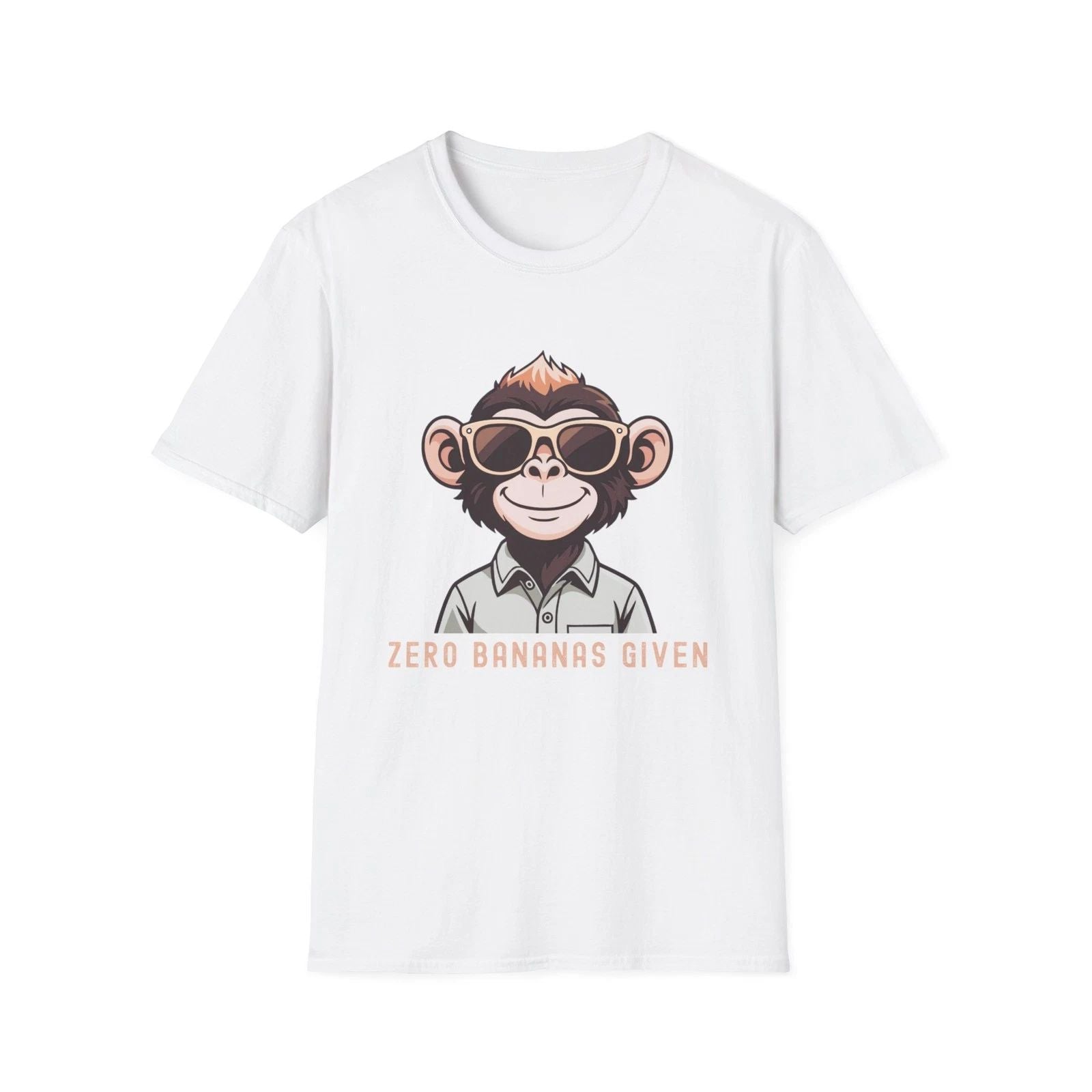 Zero Bananas Given’ Funny Graphic Tee, Trendy Streetwear Humor