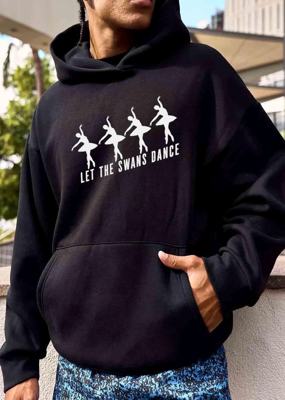 Let The Swans Dance Four White Ballerina Silhouettes Posing shirt
