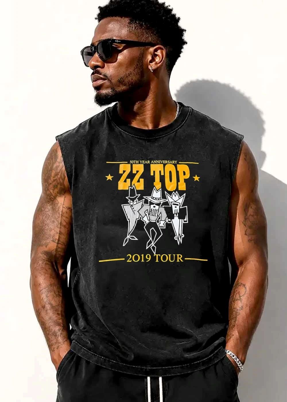 Zz Top 50th Year Anniversary 2019 Tour Stylized Band Member Caricatures shirt