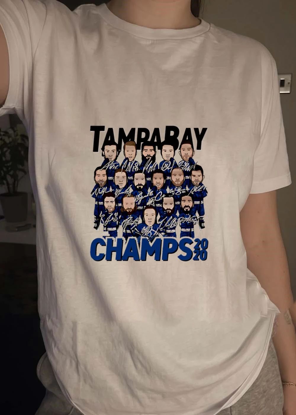 Tampa Bay Champs 2020 Illustration Hockey Team T-Shirt