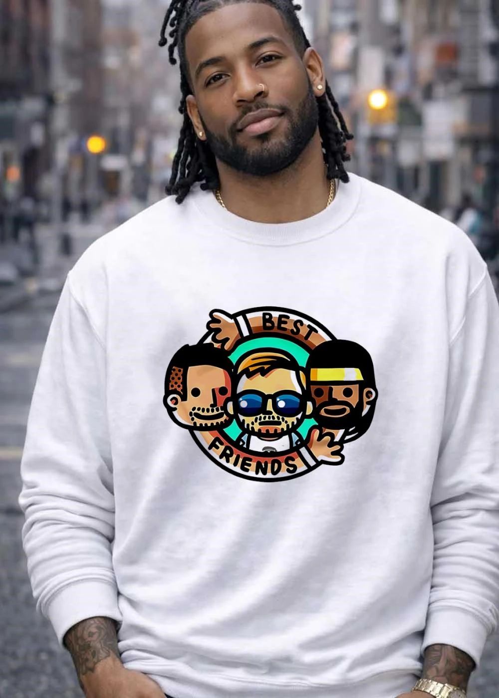 Friends Cartoon Trio Men’s shirt