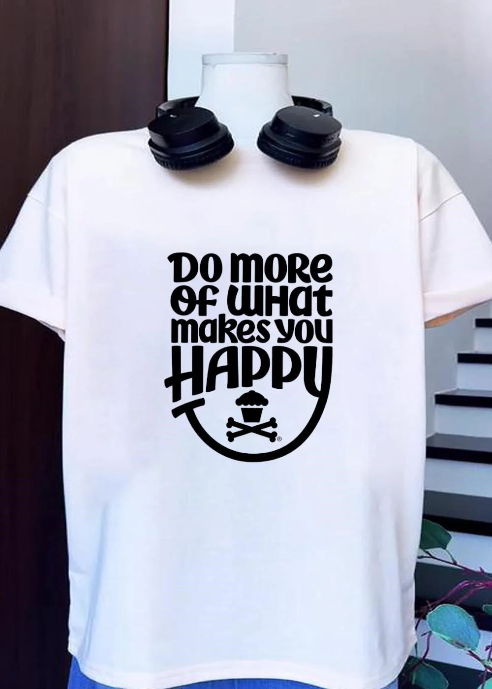 Do More of What Makes You Happy Cupcake Skull Crossbones shirt