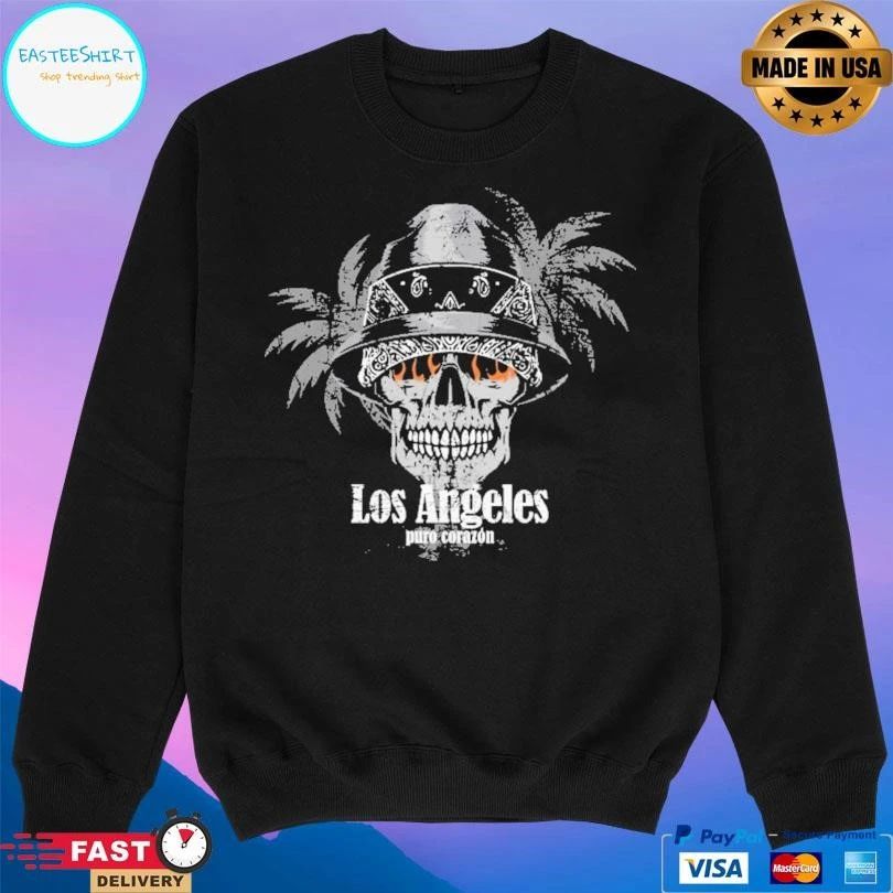 Los Angeles Puro Corazon Skull T-shirts
