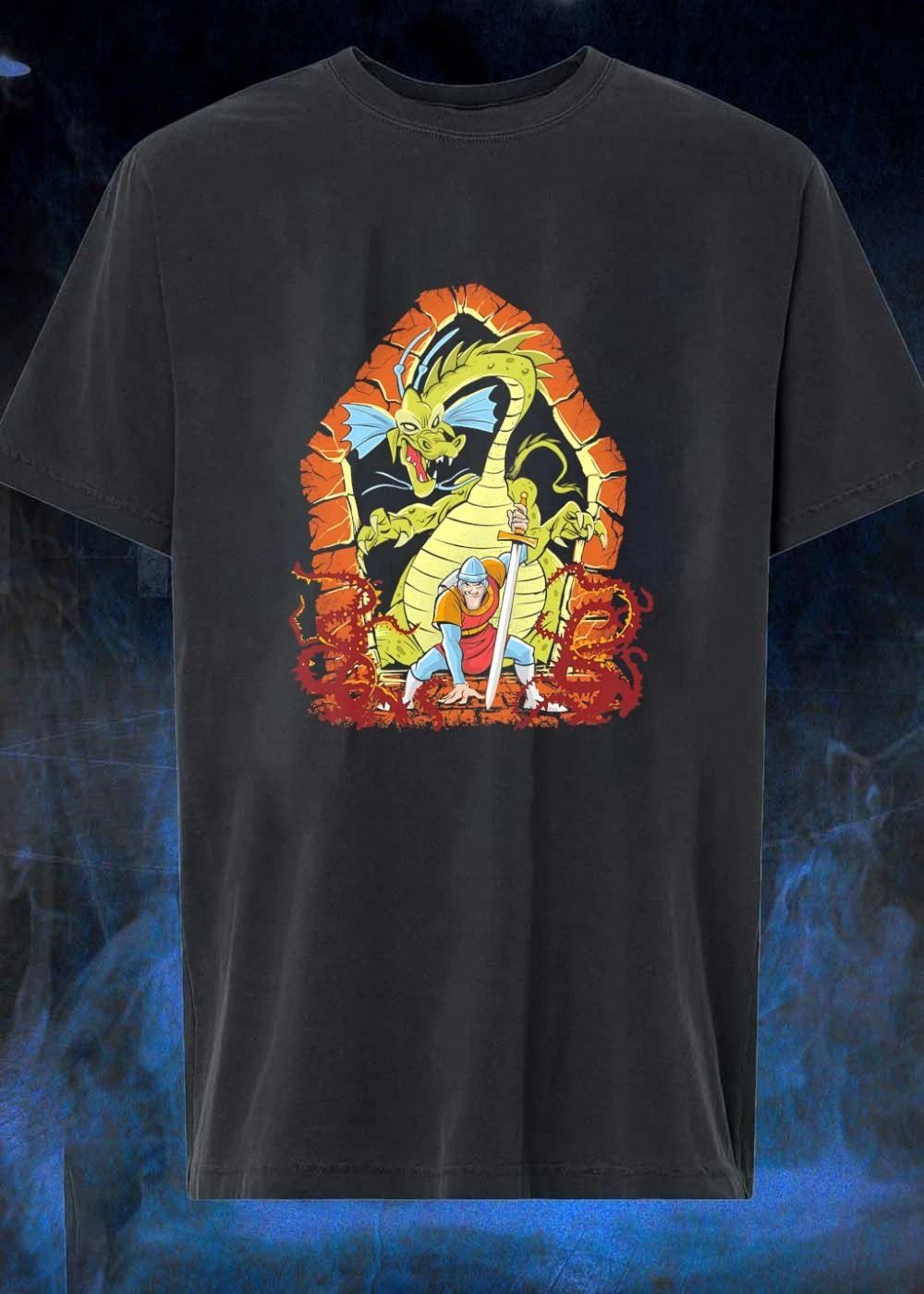 Dragons and Knights, Brave Warrior Confronts a Fearsome Beast, T-Shirt