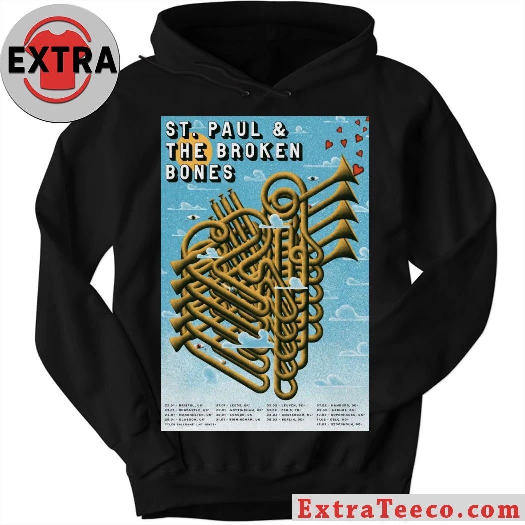 Poster St. Paul & The Broken Bones United Kingdom And European Tour 2026 Shirt
