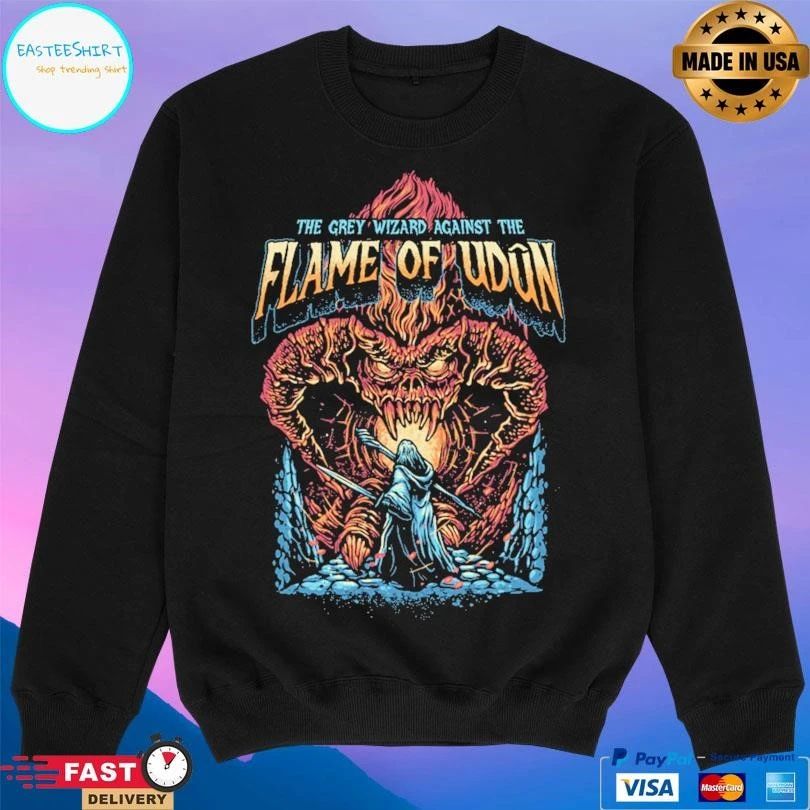 The Grey Wizard Against The Flame Of Udun T-shirts