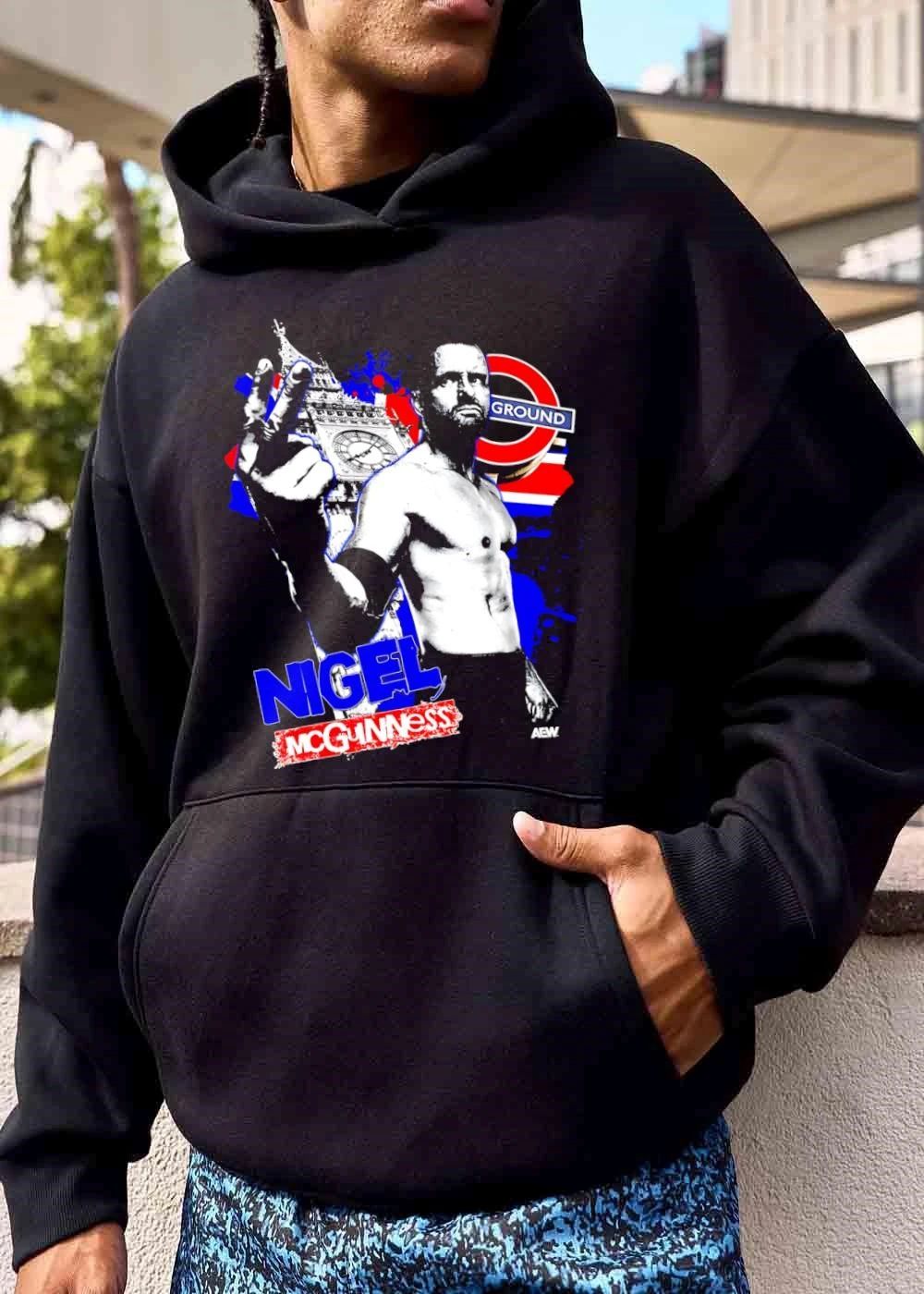 Aew Ground Nigel Mcguinness Big Ben Union Jack shirt
